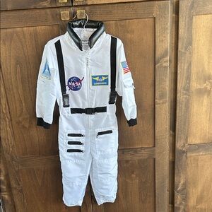 NASA Kids White Astronaut Costume - Commander Flight Suit